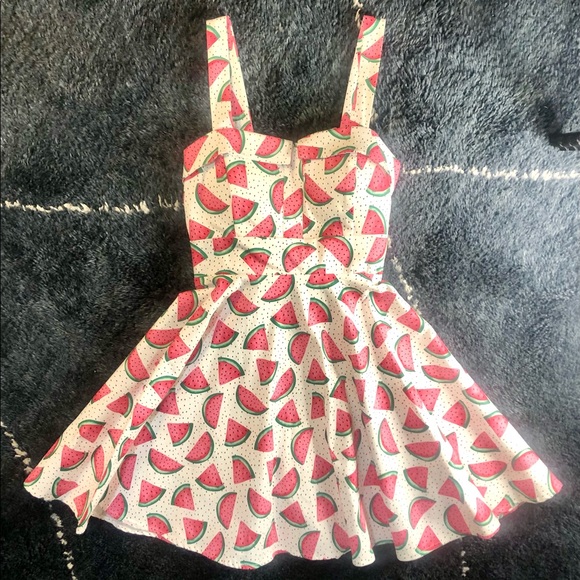 🍉SOLD🍉ModCloth Ixia Pinup Watermelon print dress - Picture 2 of 5